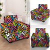 Graffiti Geometric Abstract Armchair Cover-grizzshop