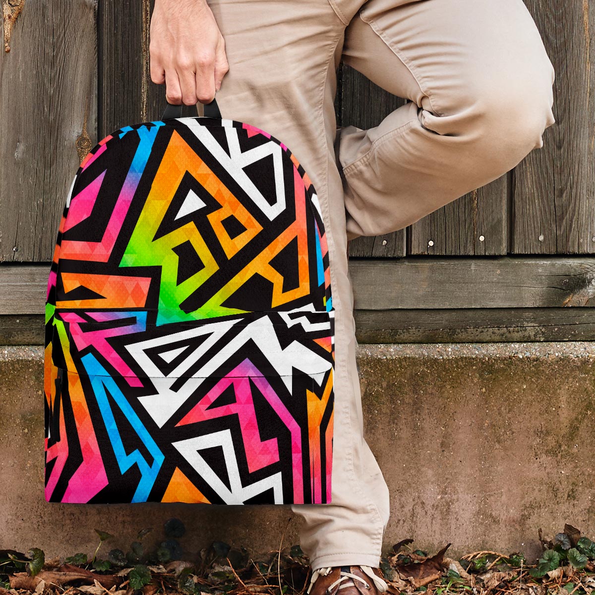 Graffiti Geometric Abstract Backpack-grizzshop