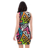 Graffiti Geometric Abstract Bodycon Dress-grizzshop