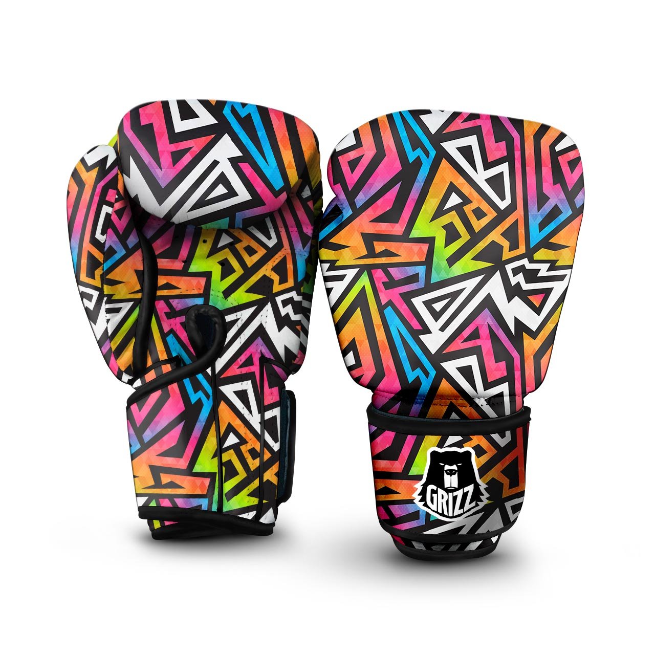 Graffiti Geometric Abstract Boxing Gloves-grizzshop