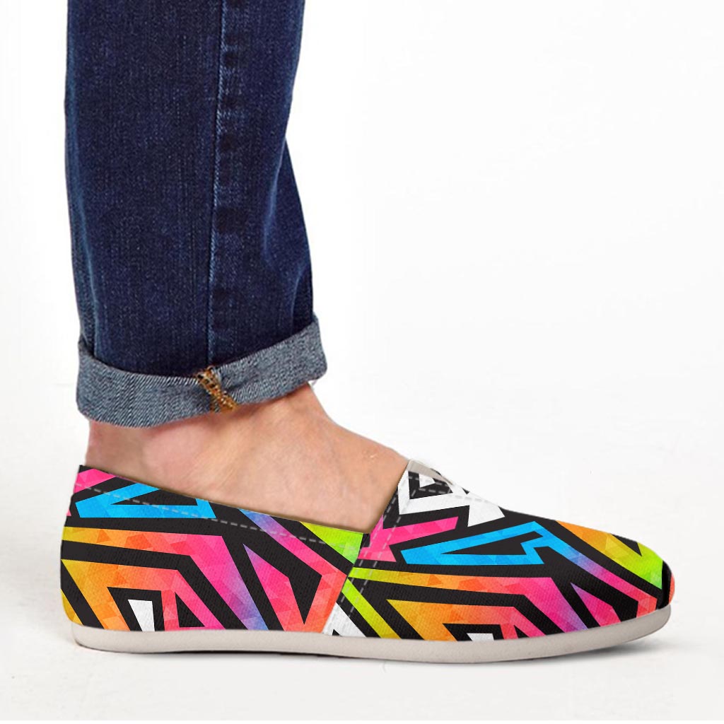 Graffiti Geometric Abstract Canvas Shoes-grizzshop