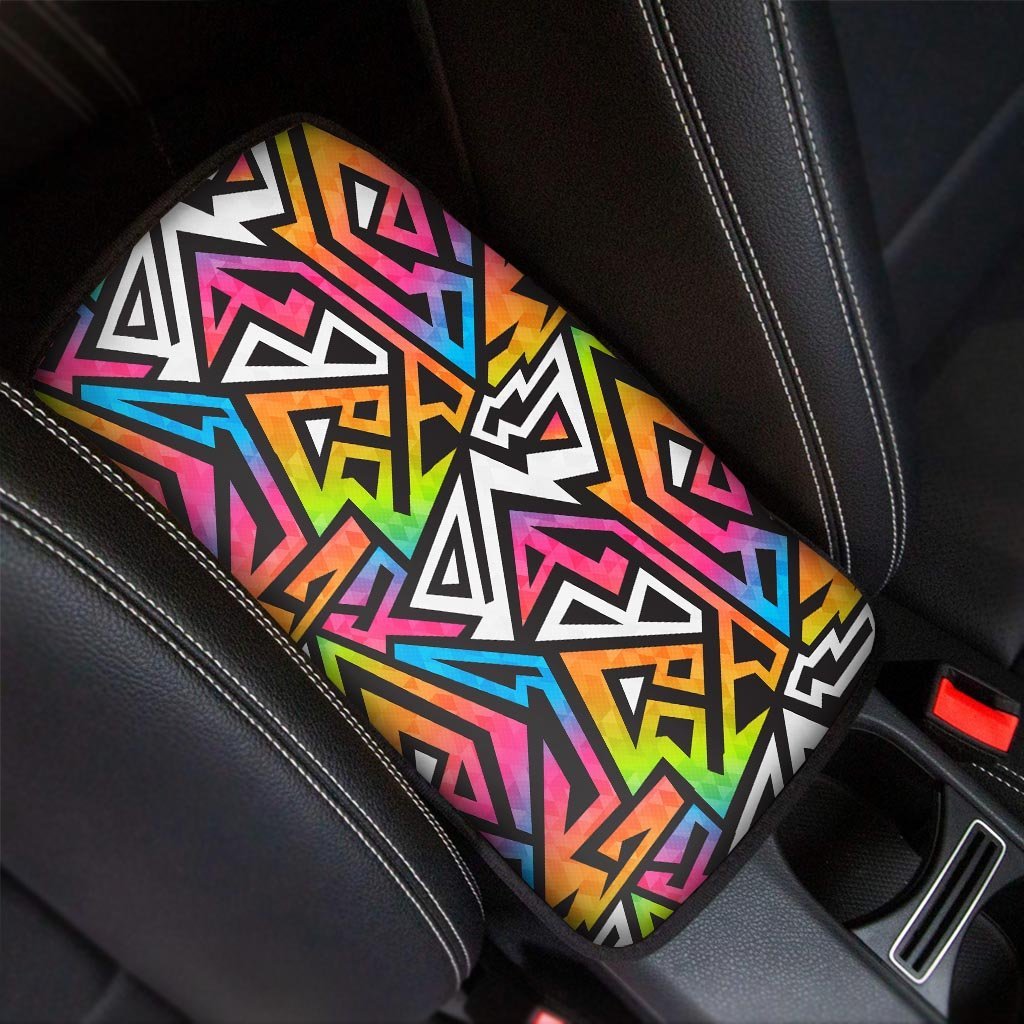 Graffiti Geometric Abstract Car Console Cover-grizzshop