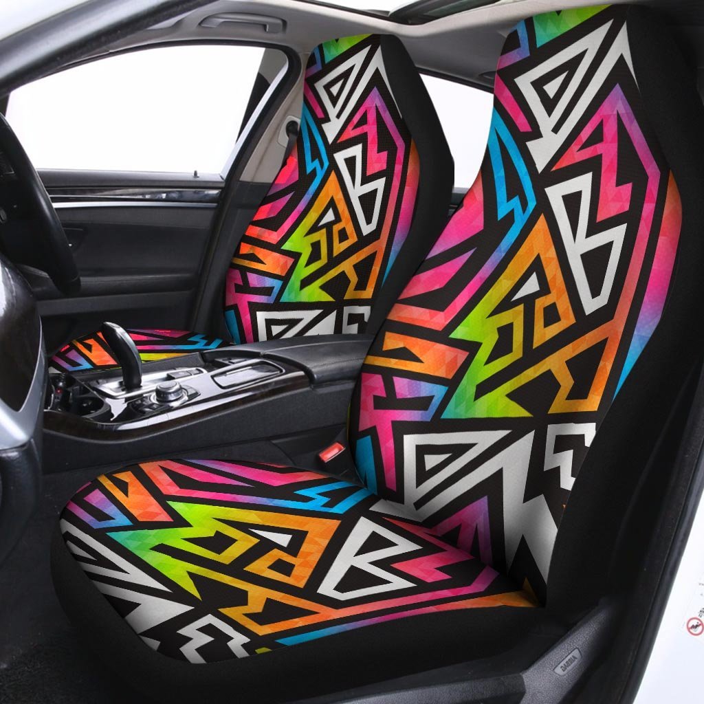 Graffiti Geometric Abstract Car Seat Covers-grizzshop