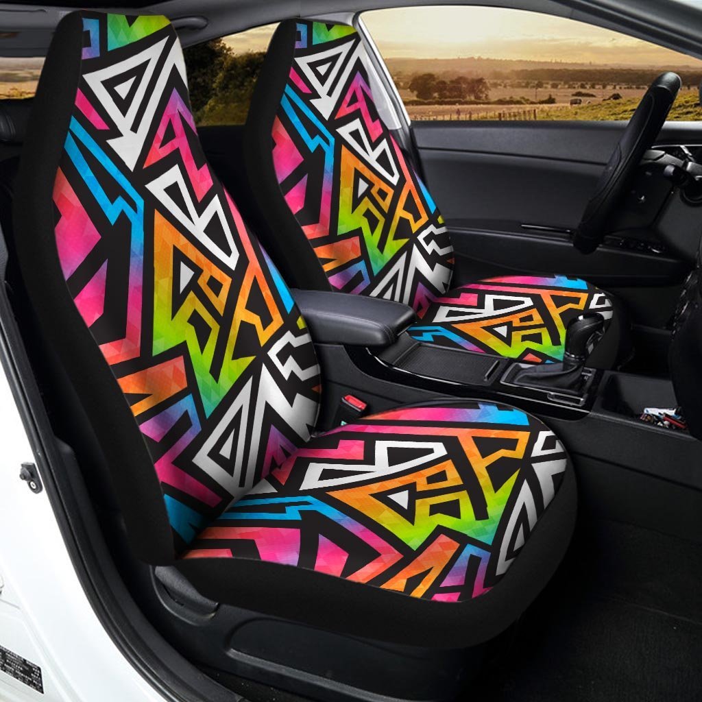 Graffiti Geometric Abstract Car Seat Covers-grizzshop