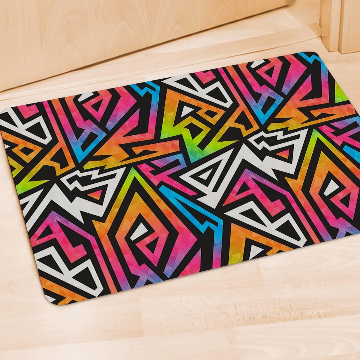 Graffiti Geometric Abstract Door Mat-grizzshop