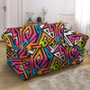 Graffiti Geometric Abstract Loveseat Cover-grizzshop