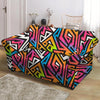 Graffiti Geometric Abstract Loveseat Cover-grizzshop