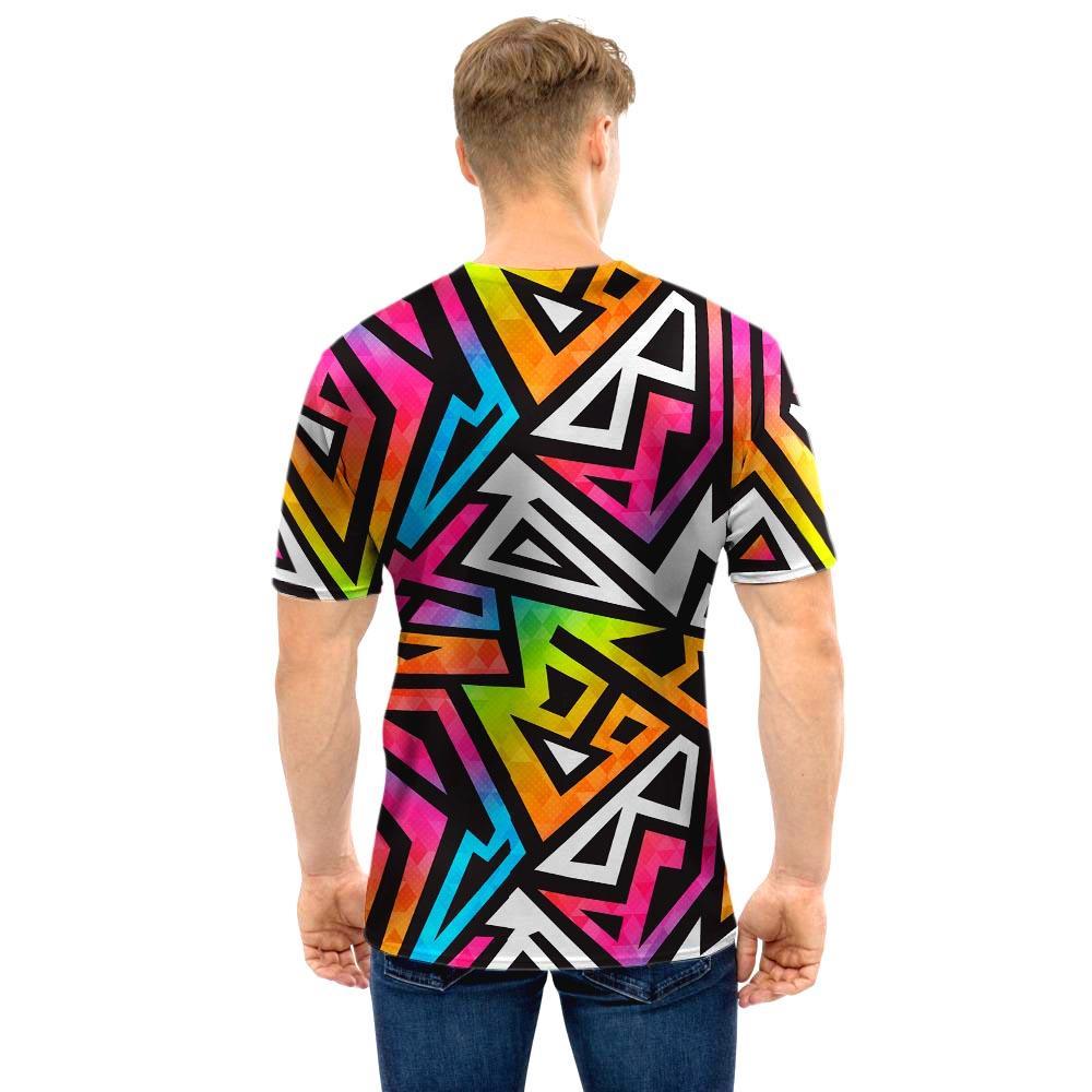 Graffiti Geometric Abstract Men T Shirt-grizzshop