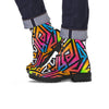 Graffiti Geometric Abstract Men's Boots-grizzshop