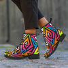 Graffiti Geometric Abstract Men's Boots-grizzshop