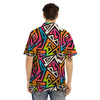 Graffiti Geometric Abstract Men’s Hawaiian Shirt-grizzshop