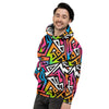 Graffiti Geometric Abstract Men's Hoodie-grizzshop