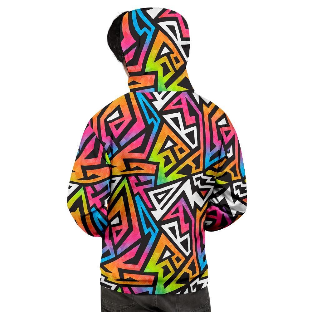 Graffiti Geometric Abstract Men's Hoodie-grizzshop