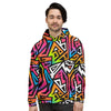 Graffiti Geometric Abstract Men's Hoodie-grizzshop