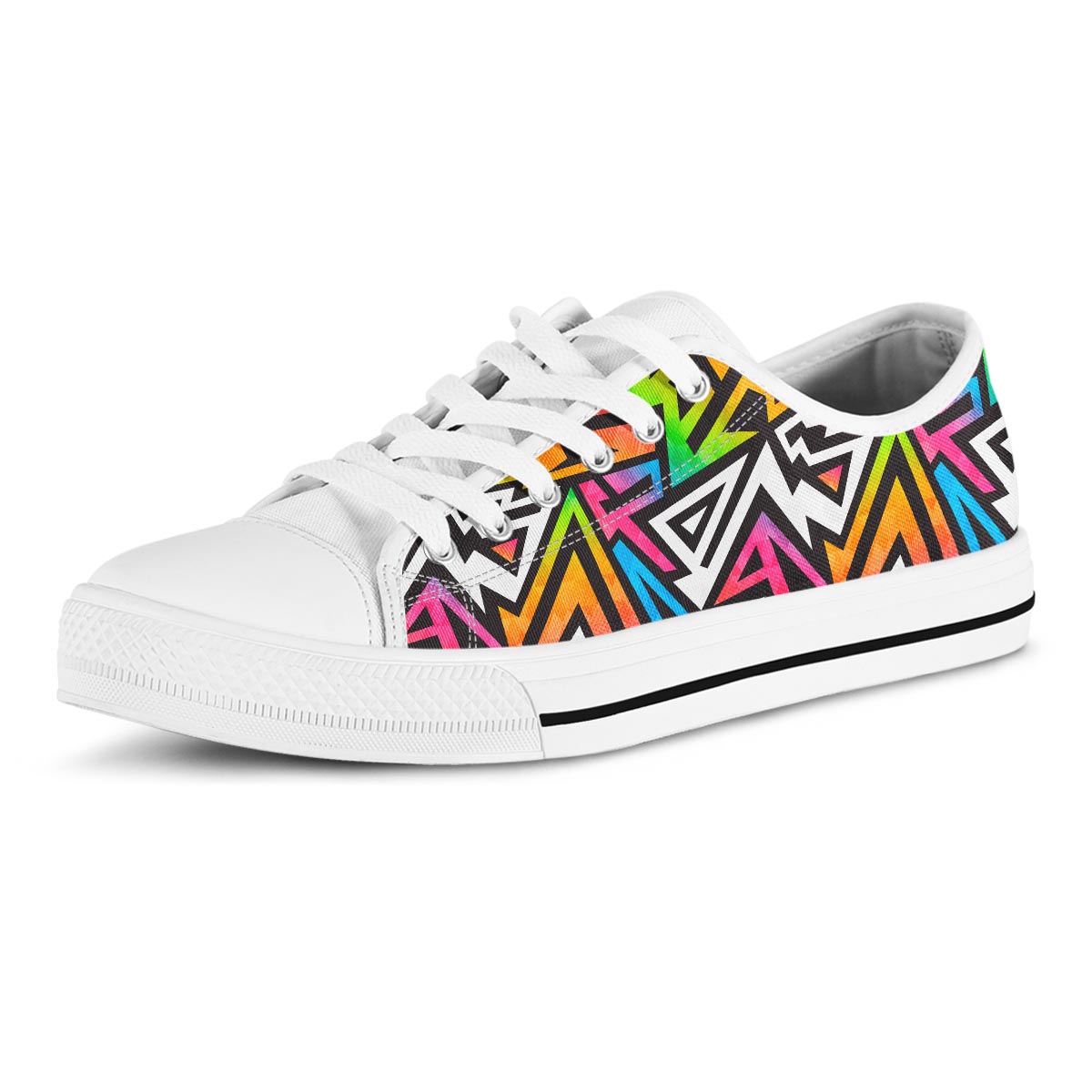 Graffiti Geometric Abstract Men's Low Top Shoes-grizzshop