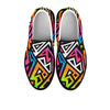 Graffiti Geometric Abstract Men's Slip On Sneakers-grizzshop