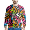 Graffiti Geometric Abstract Men's Sweatshirt-grizzshop