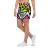 Graffiti Geometric Abstract Mini Skirt-grizzshop