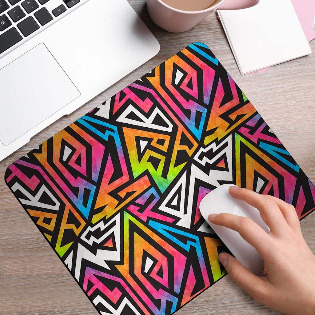 Graffiti Geometric Abstract Mouse Pad-grizzshop