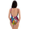 Graffiti Geometric Abstract One Piece Swimsuite-grizzshop