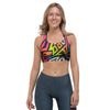 Graffiti Geometric Abstract Sports Bra-grizzshop