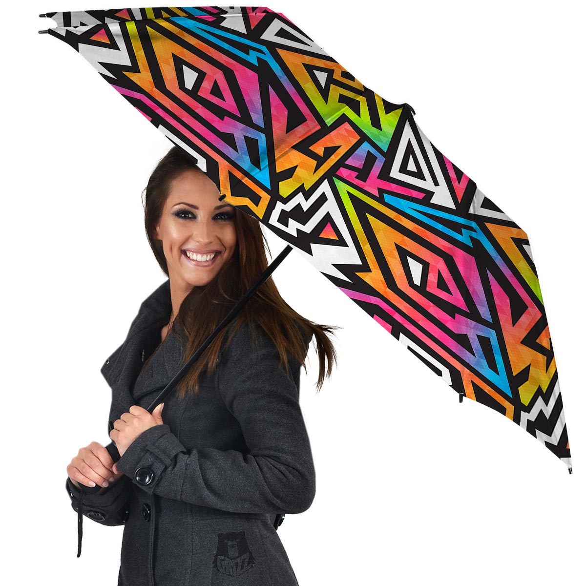 Graffiti Geometric Abstract Umbrella-grizzshop