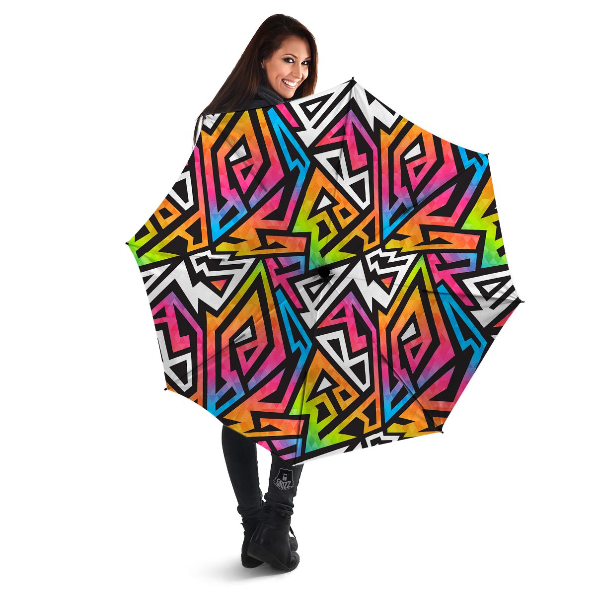 Graffiti Geometric Abstract Umbrella-grizzshop