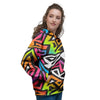 Graffiti Geometric Abstract Women's Hoodie-grizzshop