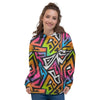 Graffiti Geometric Abstract Women's Hoodie-grizzshop