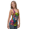 Graffiti Geometric Abstract Women's Racerback Tank Top-grizzshop