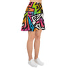 Graffiti Geometric Abstract Women's Skirt-grizzshop