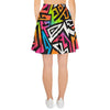 Graffiti Geometric Abstract Women's Skirt-grizzshop