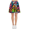 Graffiti Geometric Abstract Women's Skirt-grizzshop