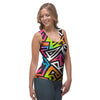 Graffiti Geometric Abstract Women's Tank Top-grizzshop