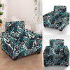 Graffiti Geometric Print Armchair Cover-grizzshop