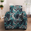 Graffiti Geometric Print Armchair Cover-grizzshop