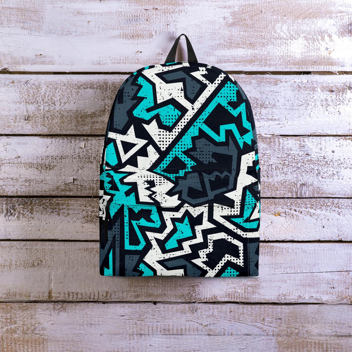 Graffiti Geometric Print Backpack-grizzshop