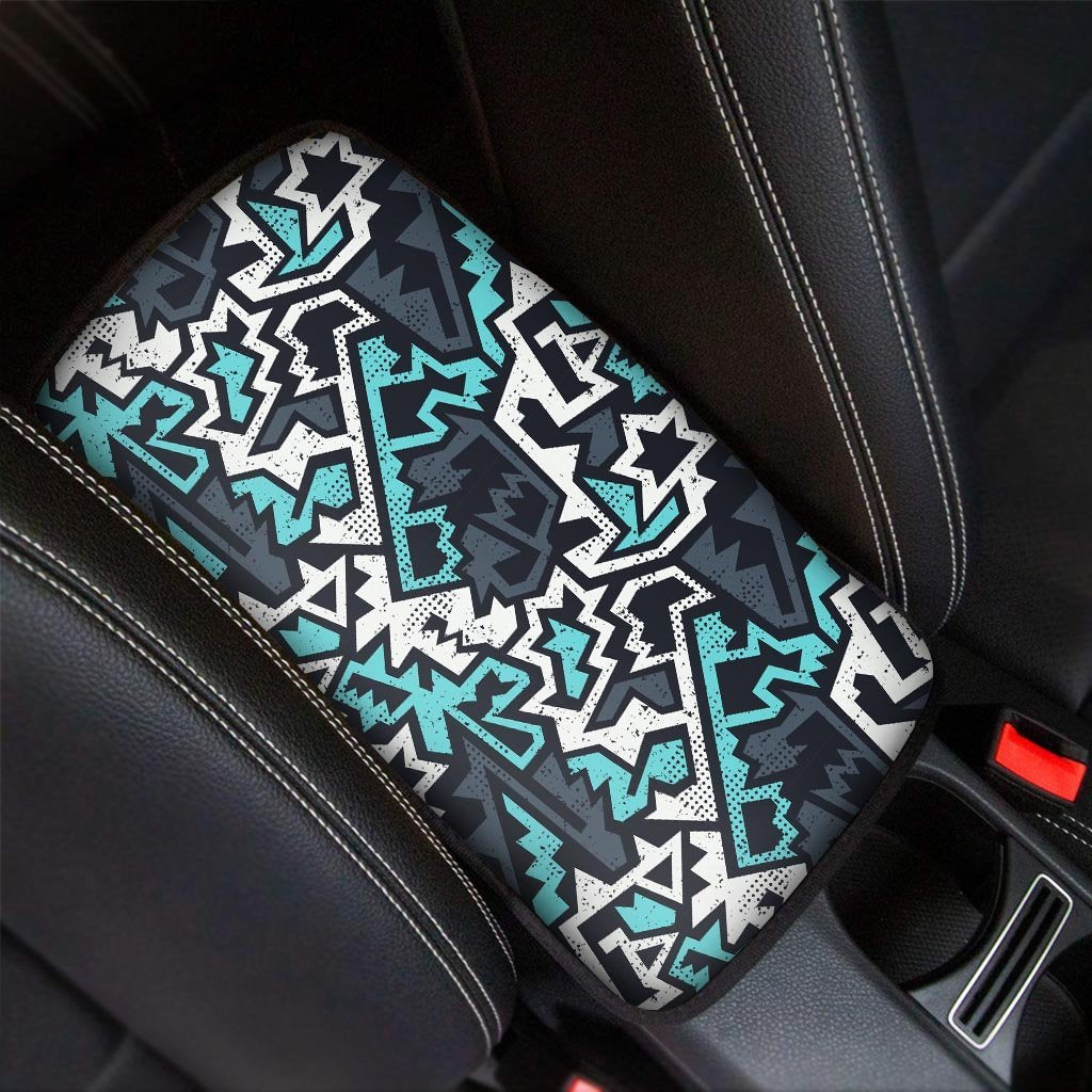 Graffiti Geometric Print Car Console Cover-grizzshop