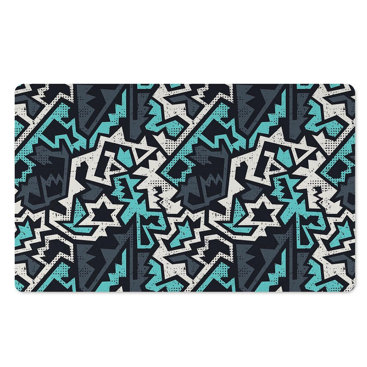 Graffiti Geometric Print Door Mat-grizzshop