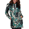 Graffiti Geometric Print Hoodie Dress-grizzshop