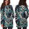 Graffiti Geometric Print Hoodie Dress-grizzshop