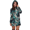 Graffiti Geometric Print Hoodie Dress-grizzshop