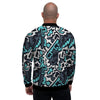 Graffiti Geometric Print Men's Bomber Jacket-grizzshop