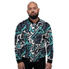 Graffiti Geometric Print Men's Bomber Jacket-grizzshop