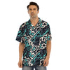 Graffiti Geometric Print Men’s Hawaiian Shirt-grizzshop