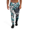 Graffiti Geometric Print Men's Joggers-grizzshop