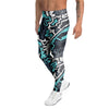 Graffiti Geometric Print Men's Leggings-grizzshop