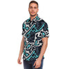 Graffiti Geometric Print Men's Short Sleeve Shirt-grizzshop