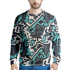 Graffiti Geometric Print Men's Sweatshirt-grizzshop