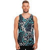 Graffiti Geometric Print Men's Tank Tops-grizzshop